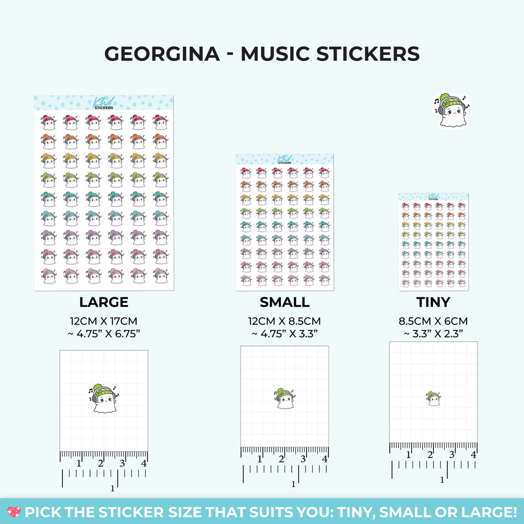 Georgina Ghost with Music Stickers