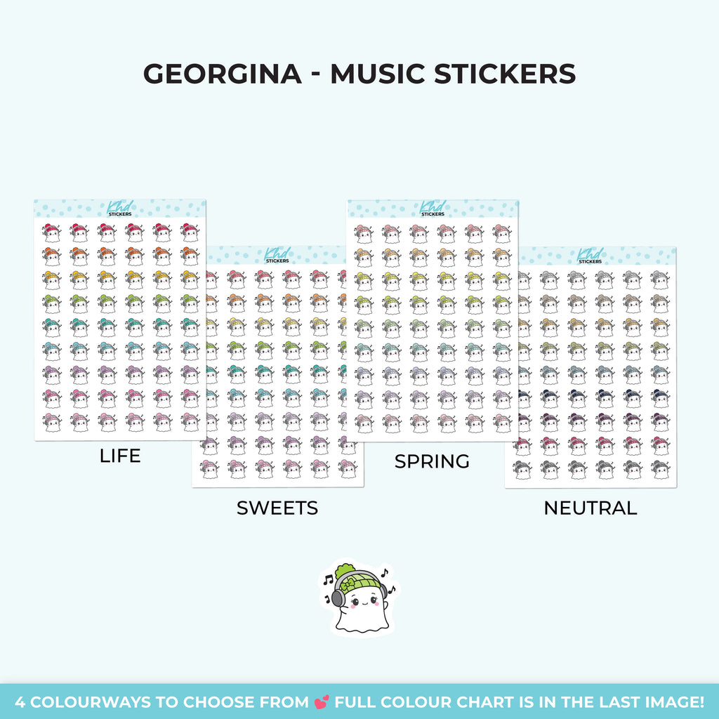 Georgina Ghost with Music Stickers