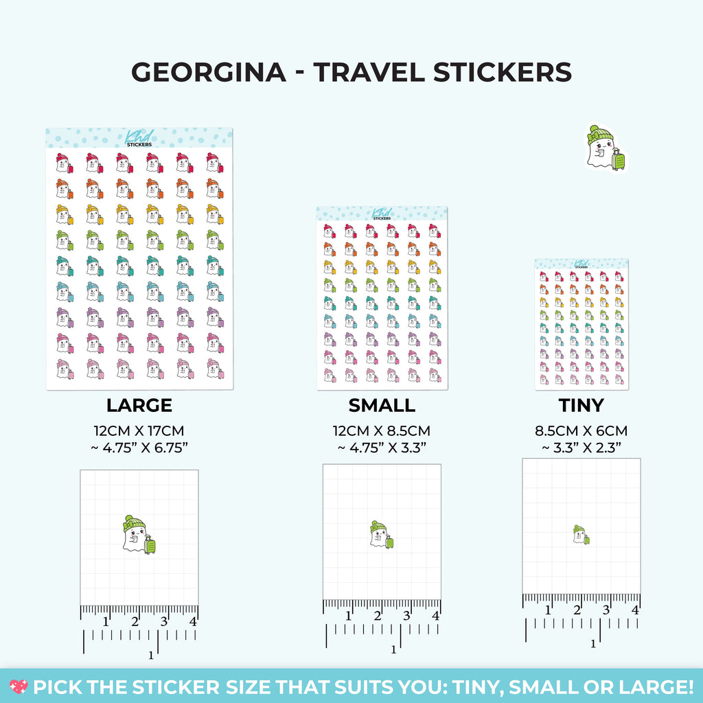 Georgina Ghost Travelling Stickers