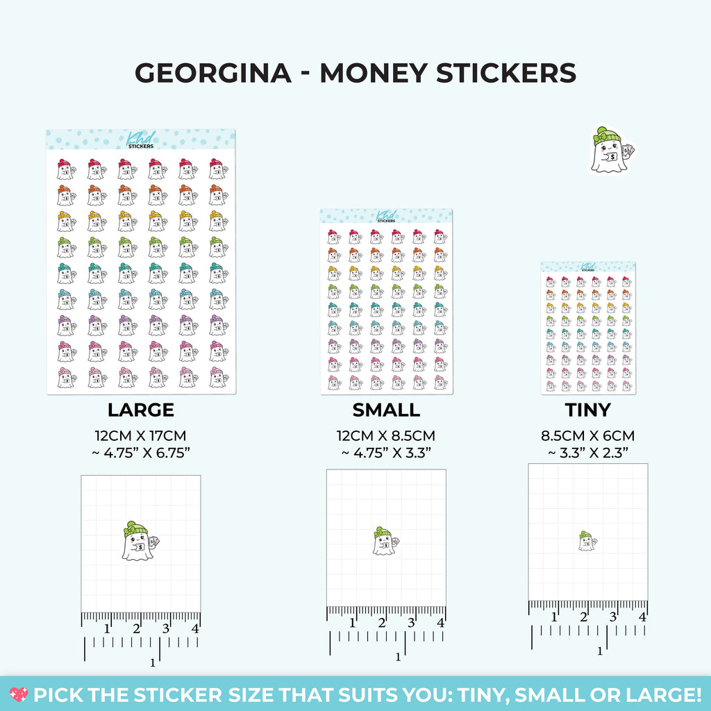 Georgina Ghost with Money Stickers