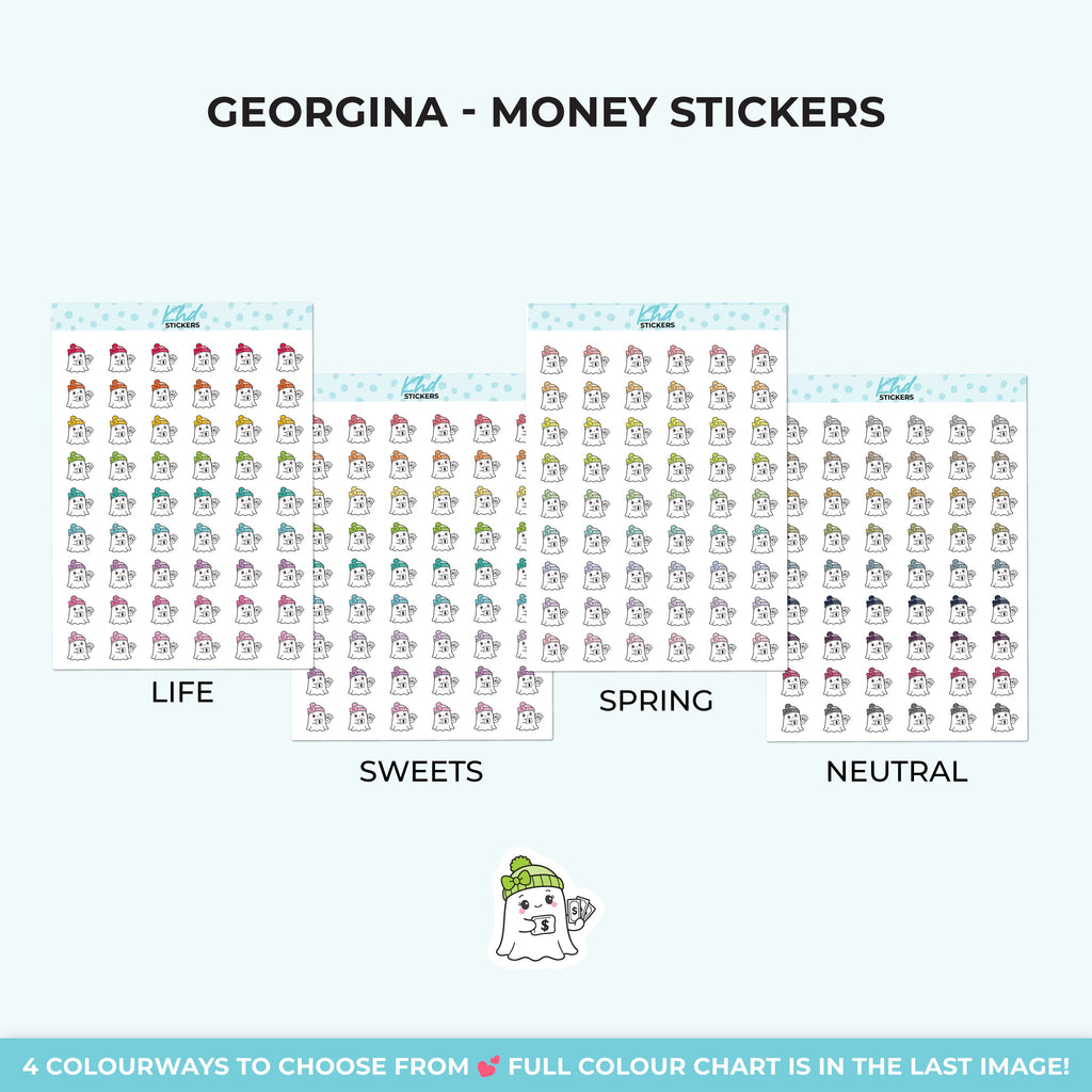 Georgina Ghost with Money Stickers