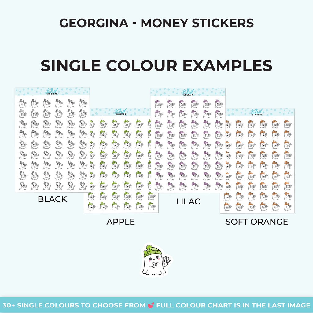 Georgina Ghost with Money Stickers