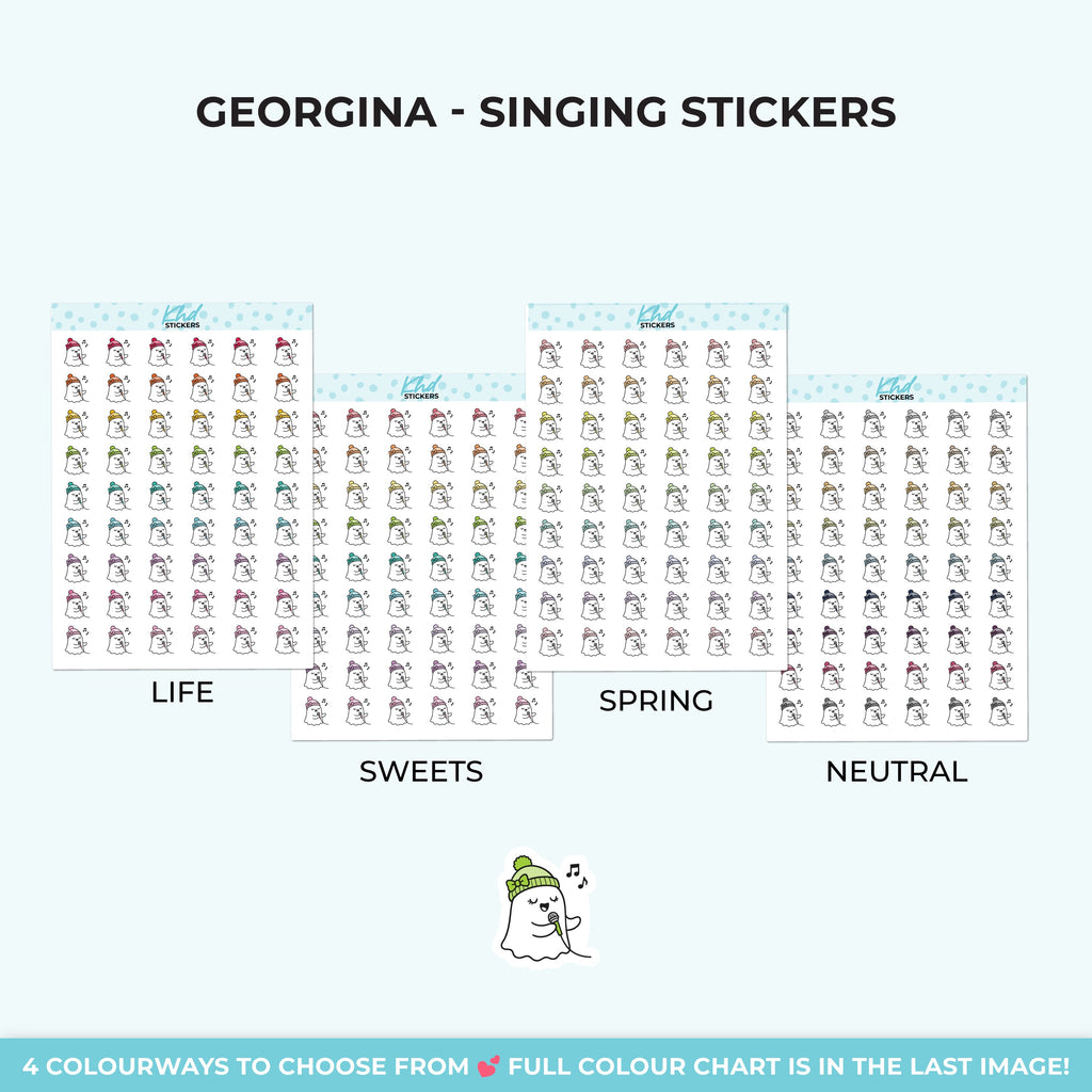 Georgina Ghost Singing Stickers