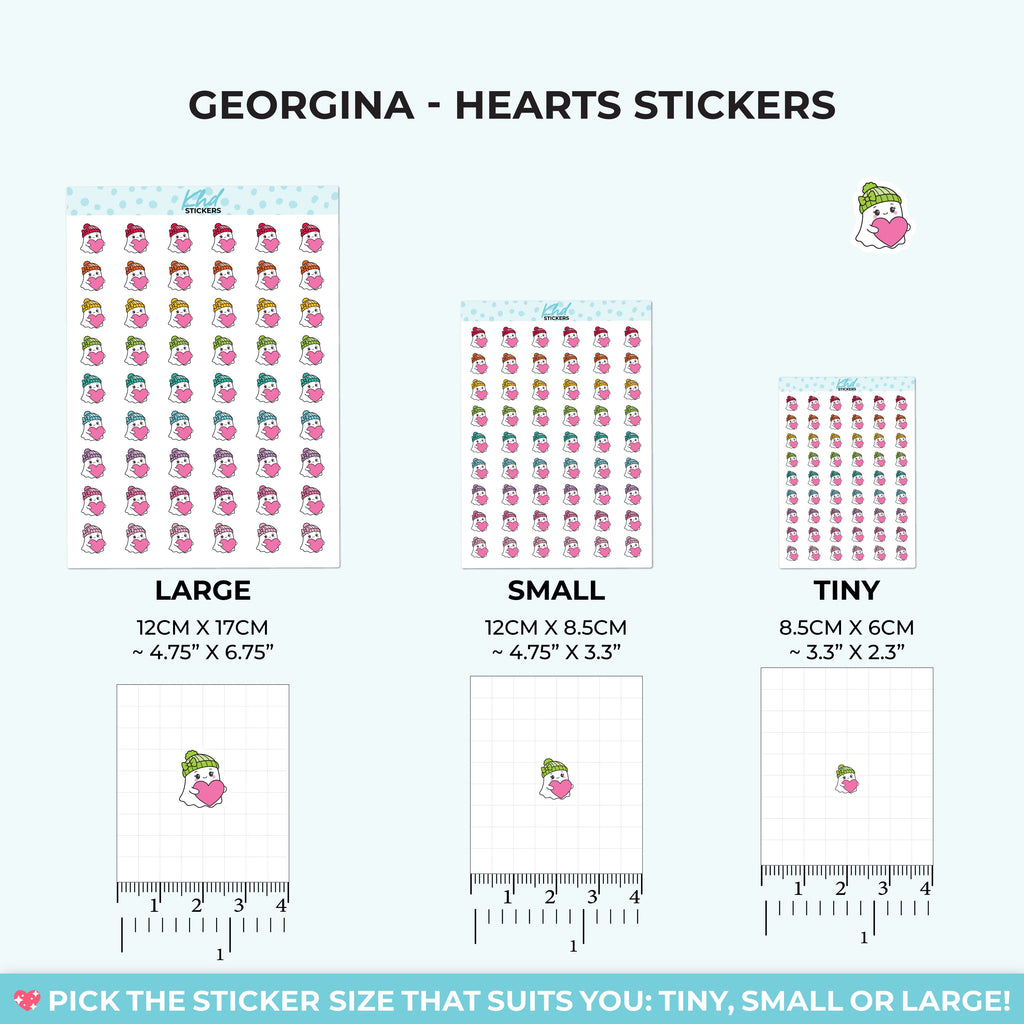 Georgina Ghost with Hearts Stickers