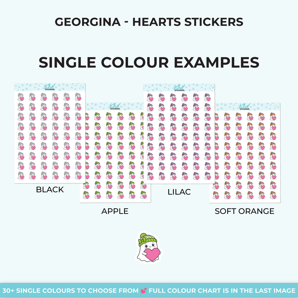 Georgina Ghost with Hearts Stickers