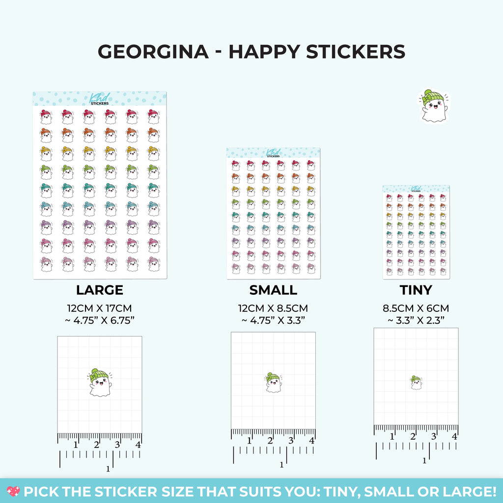 Georgina Ghost Feeling Happy Stickers