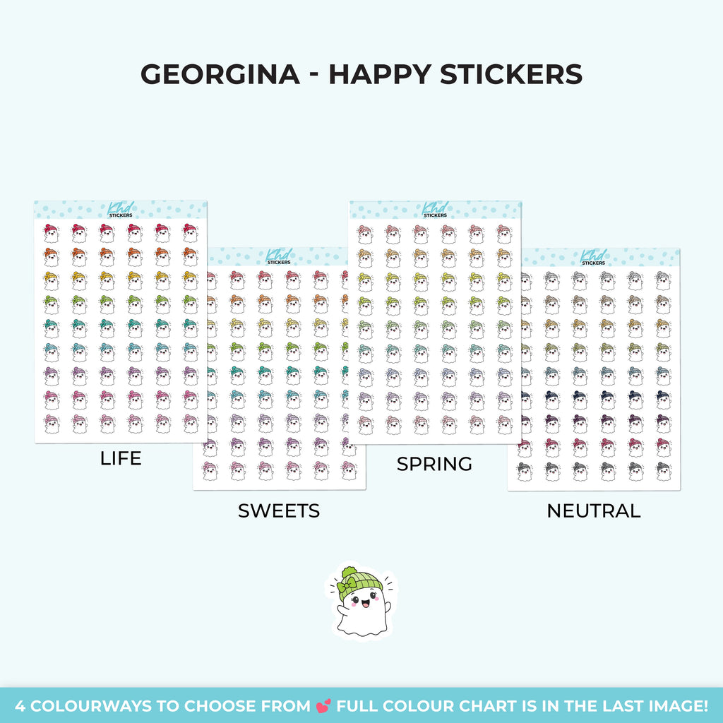 Georgina Ghost Feeling Happy Stickers