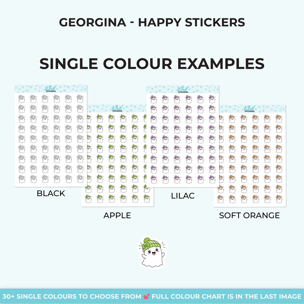 Georgina Ghost Feeling Happy Stickers