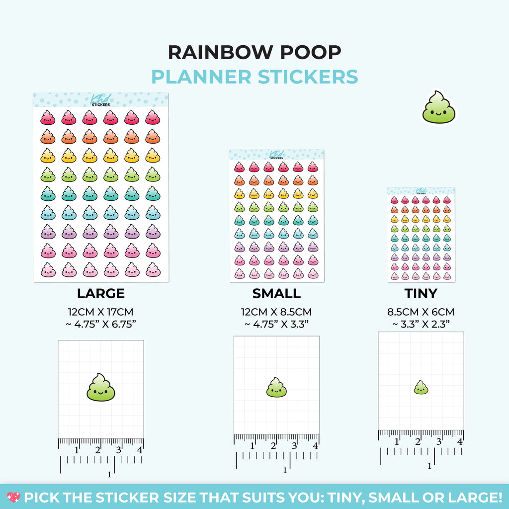 Rainbow Poop Planner Stickers - image 3