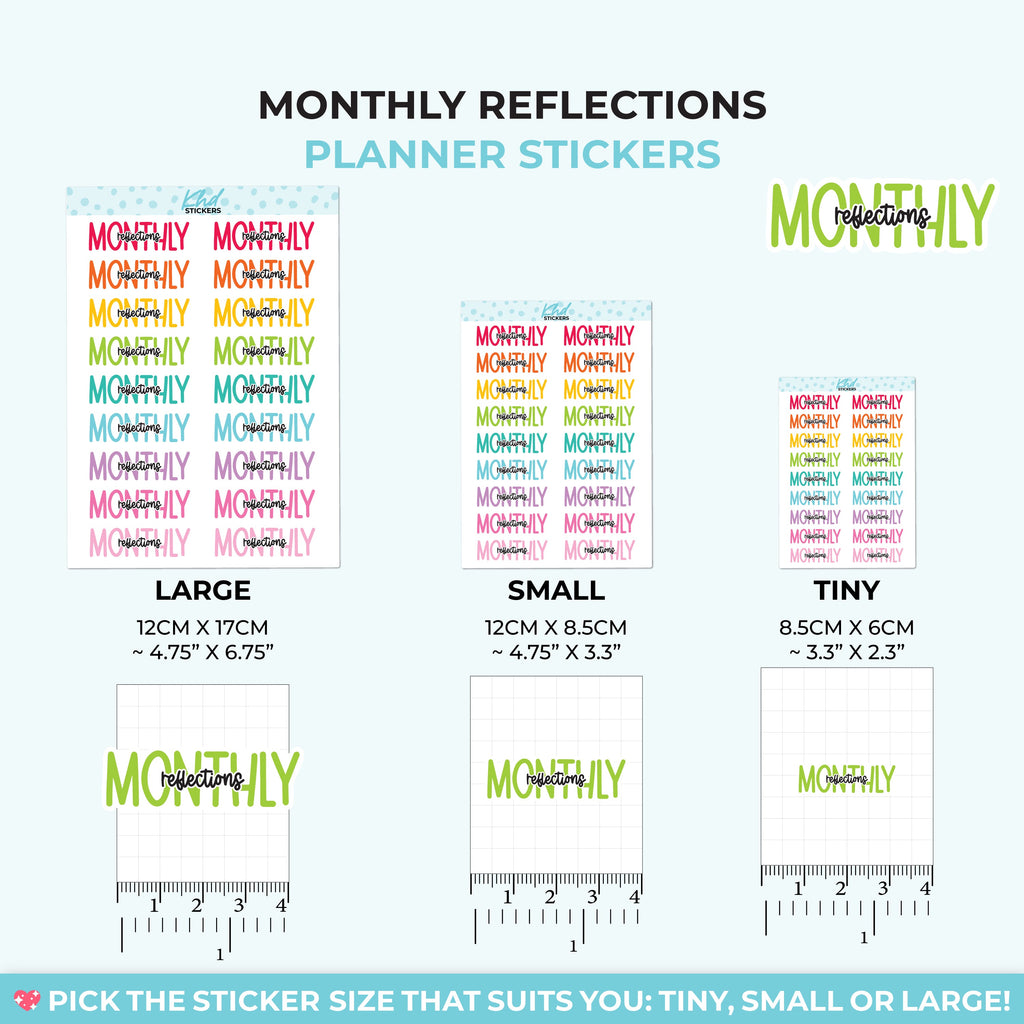 Monthly Reflections Planner Stickers - image 3