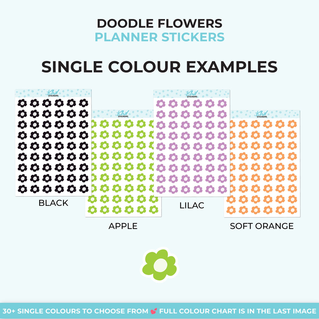 Doodle Flowers Planner Stickers - image 5