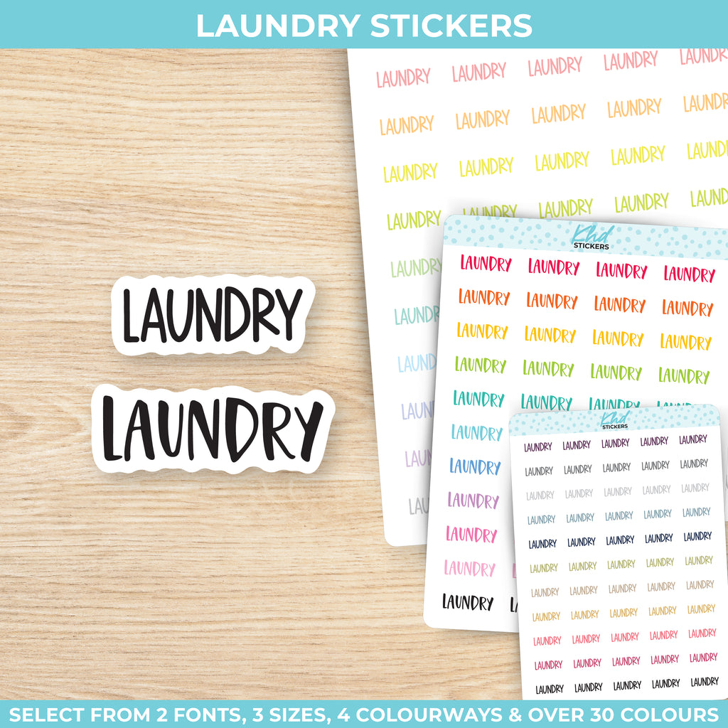 Laundry Planner Stickers Small