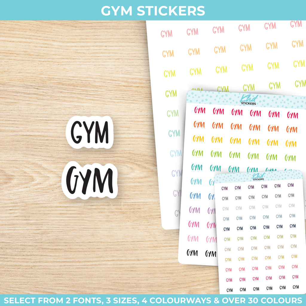 Gym Planner Stickers Small