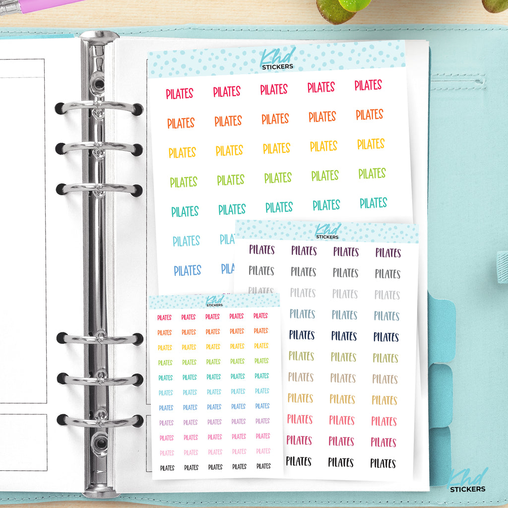 Pilates Planner Stickers Small