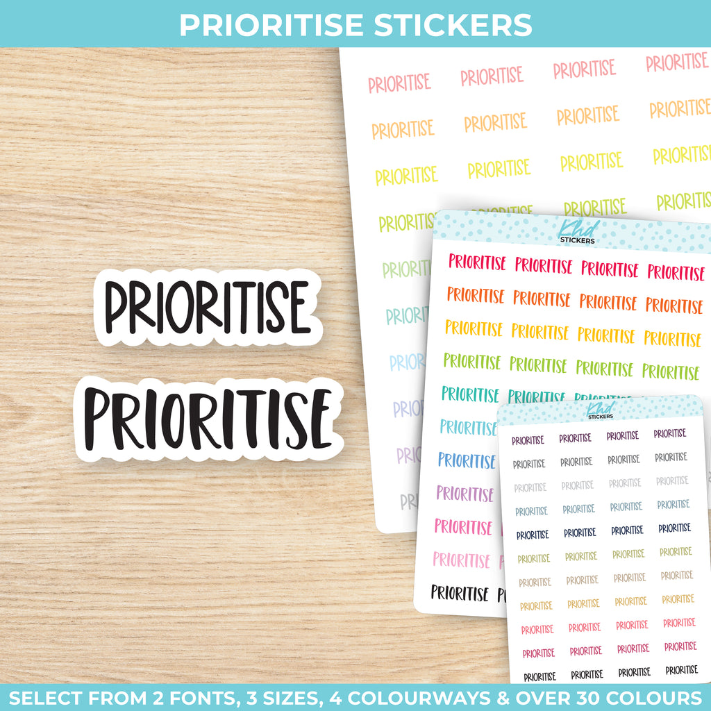 Prioritise Planner Stickers Small