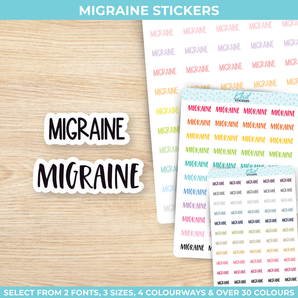 Migraine Planner Stickers Small