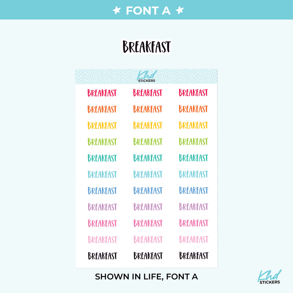 Breakfast Planner Stickers Small