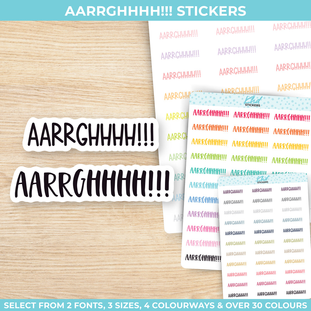 aarrghhhh!!! Planner Stickers Small