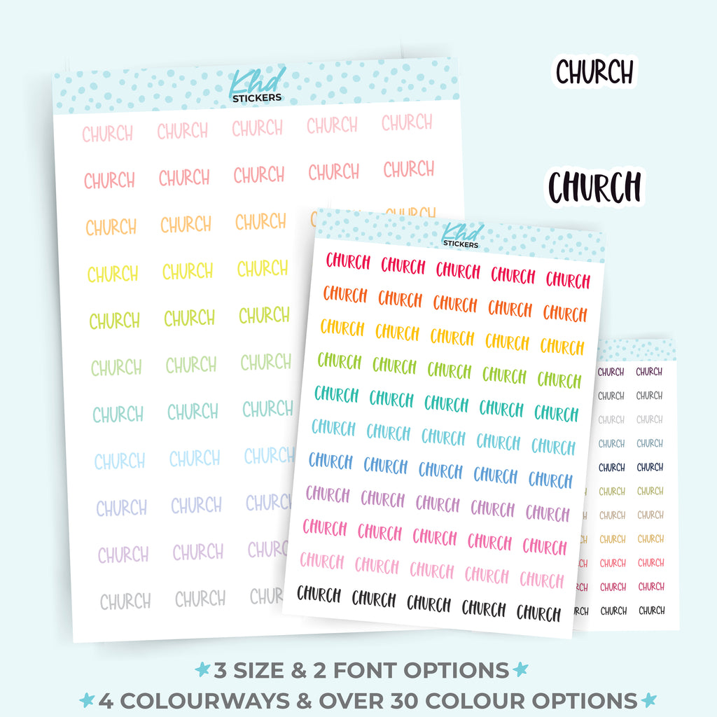 Church Planner Stickers Small