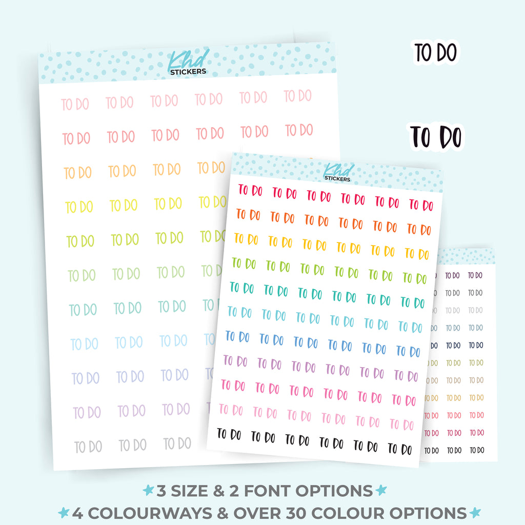 To Do Planner Stickers Small