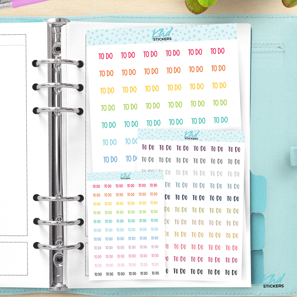 To Do Planner Stickers Small