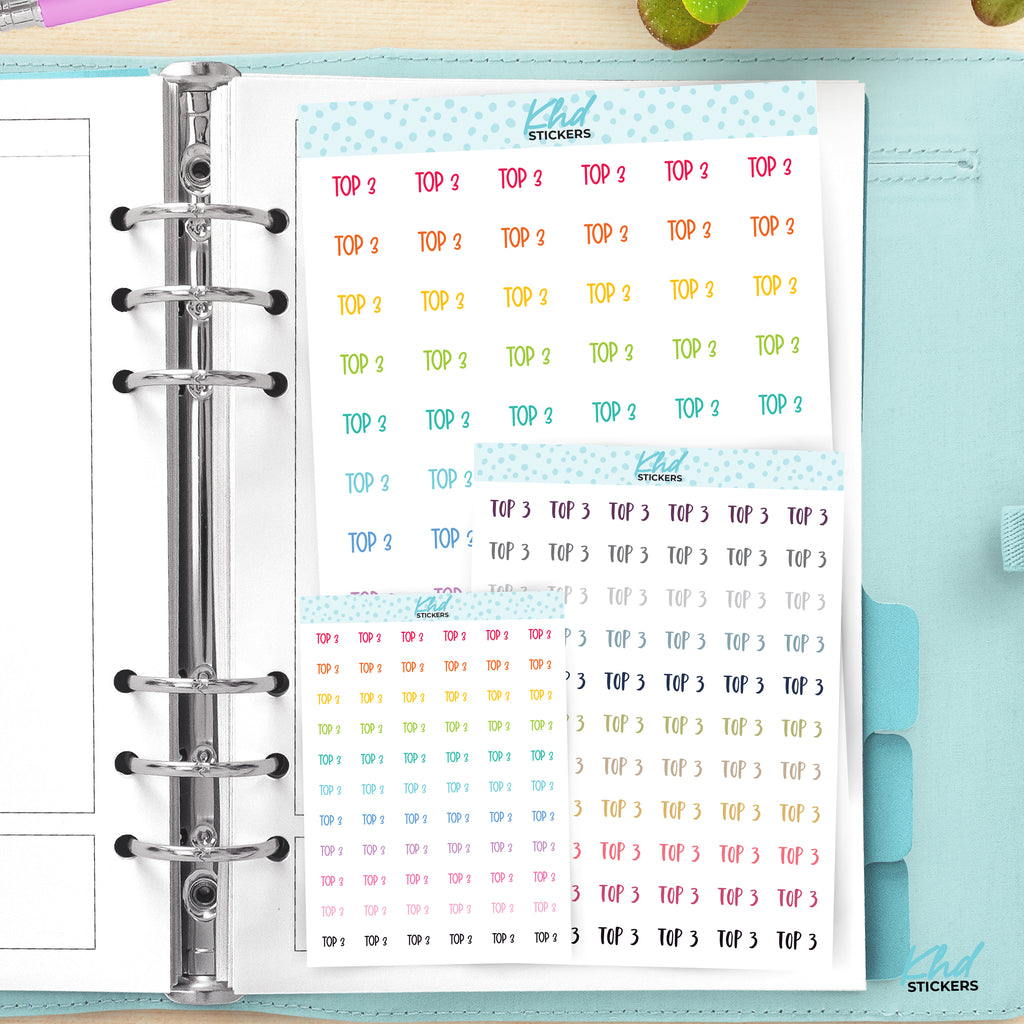 Top 3 Planner Stickers Small