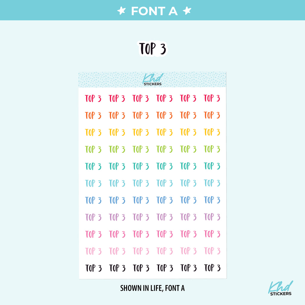 Top 3 Planner Stickers Small