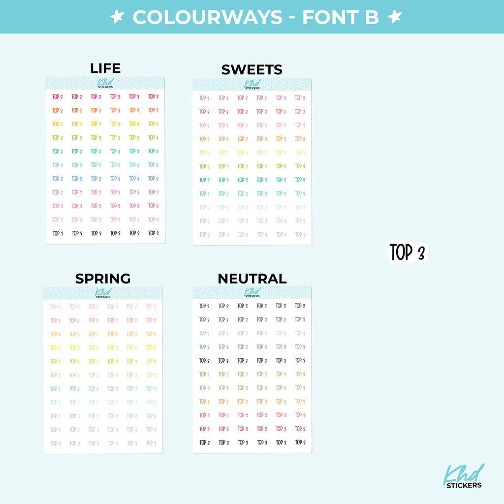 Top 3 Planner Stickers Small