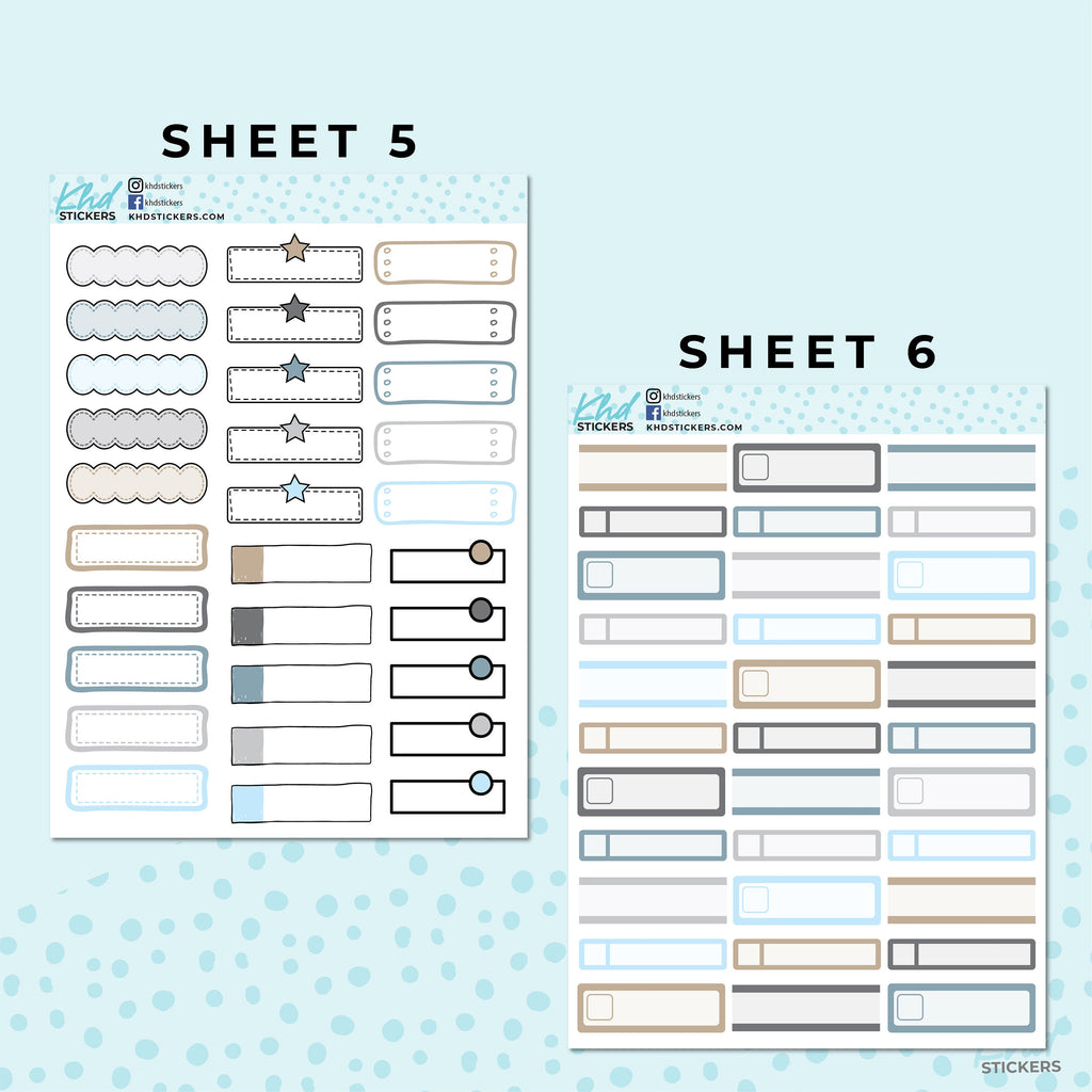 Monthly Functional Planner Sticker Kit - In The River - Planner Stickers - Kit 4809