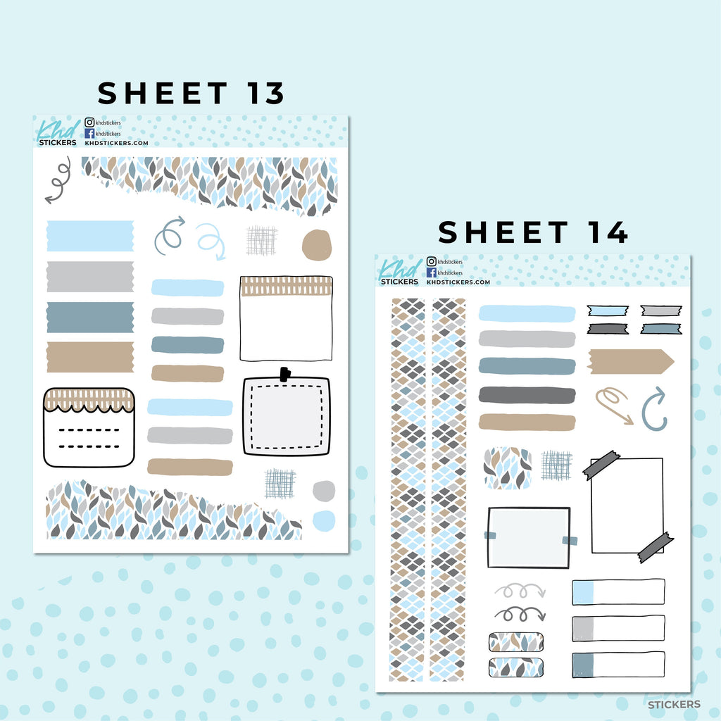 Monthly Functional Planner Sticker Kit - In The River - Planner Stickers - Kit 4809