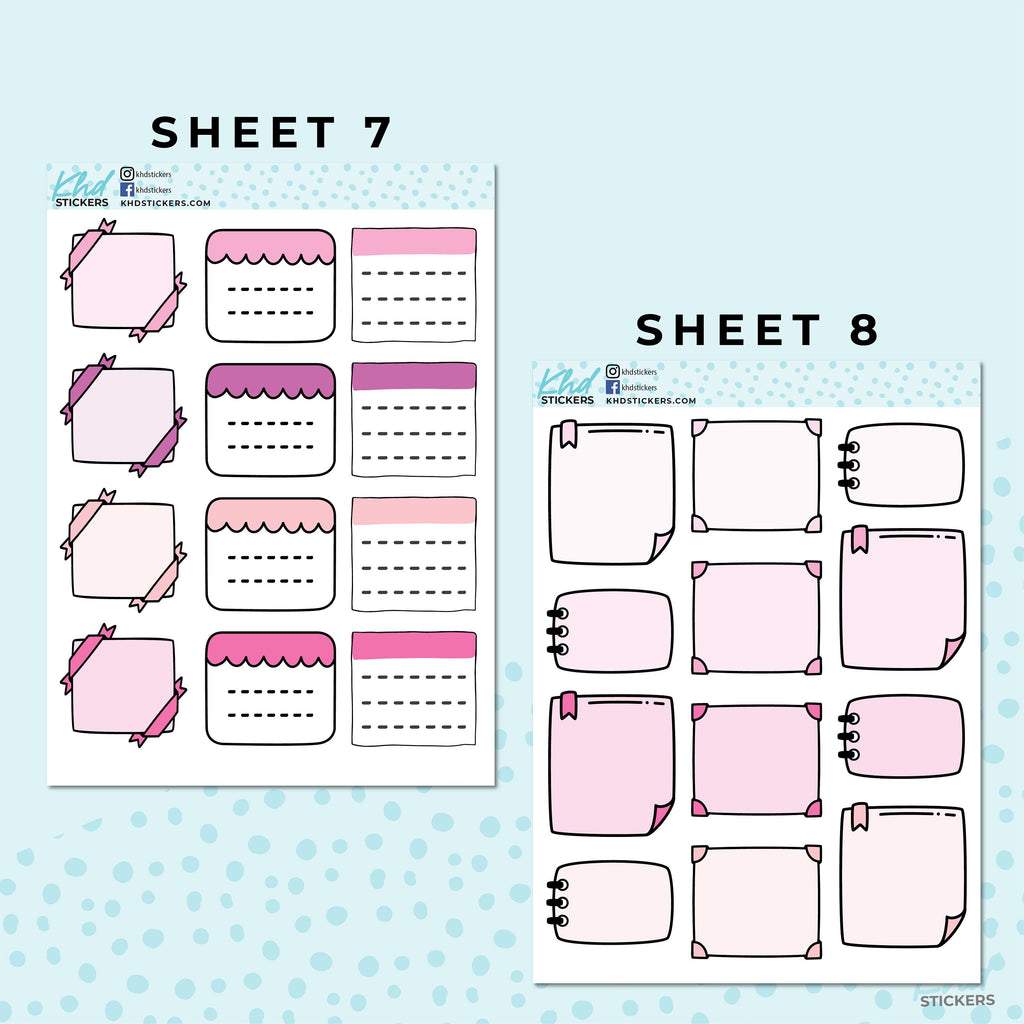 Monthly Functional Planner Sticker Kit - Pretty In Pink