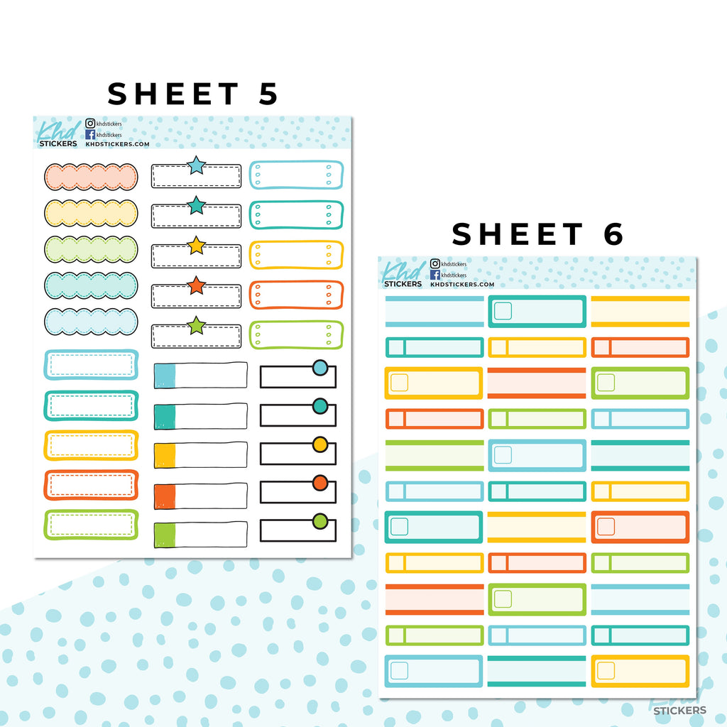 Monthly Functional Planner Sticker Kit - Bright Sherbet