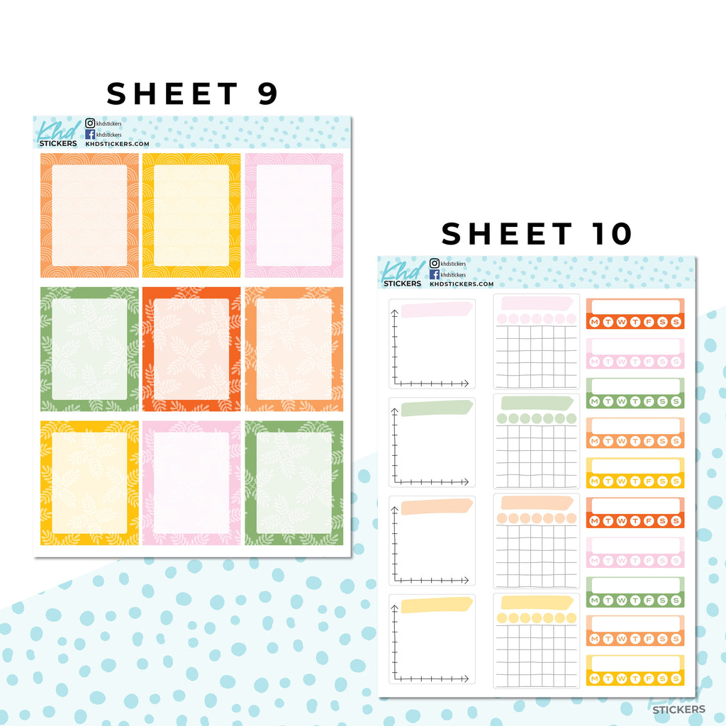 16 Sheets - Monthly Functional Planner Sticker Collection - Planner Stickers - Kit 4812