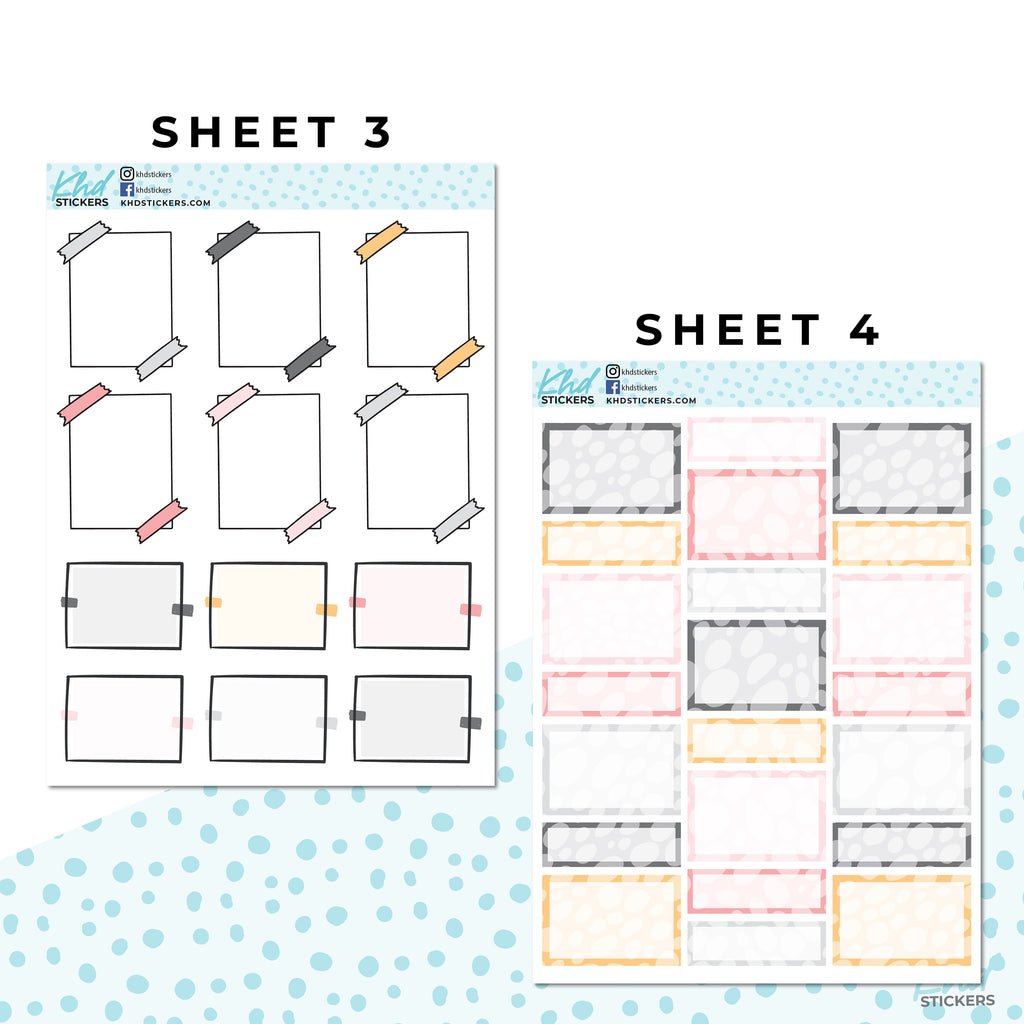 16 Sheets - Monthly Functional Planner Sticker Collection - Soft Winter - Planner Stickers - Kit 4815