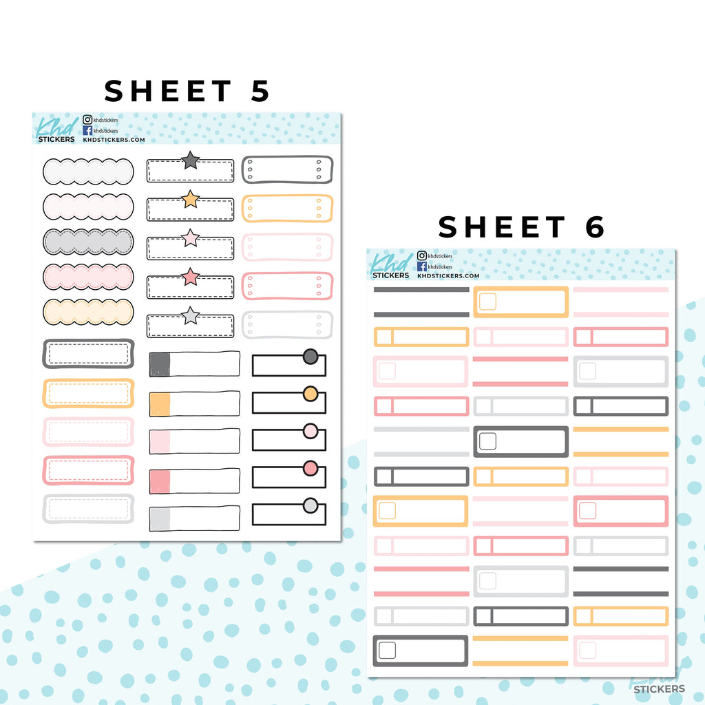 16 Sheets - Monthly Functional Planner Sticker Collection - Soft Winter - Planner Stickers - Kit 4815