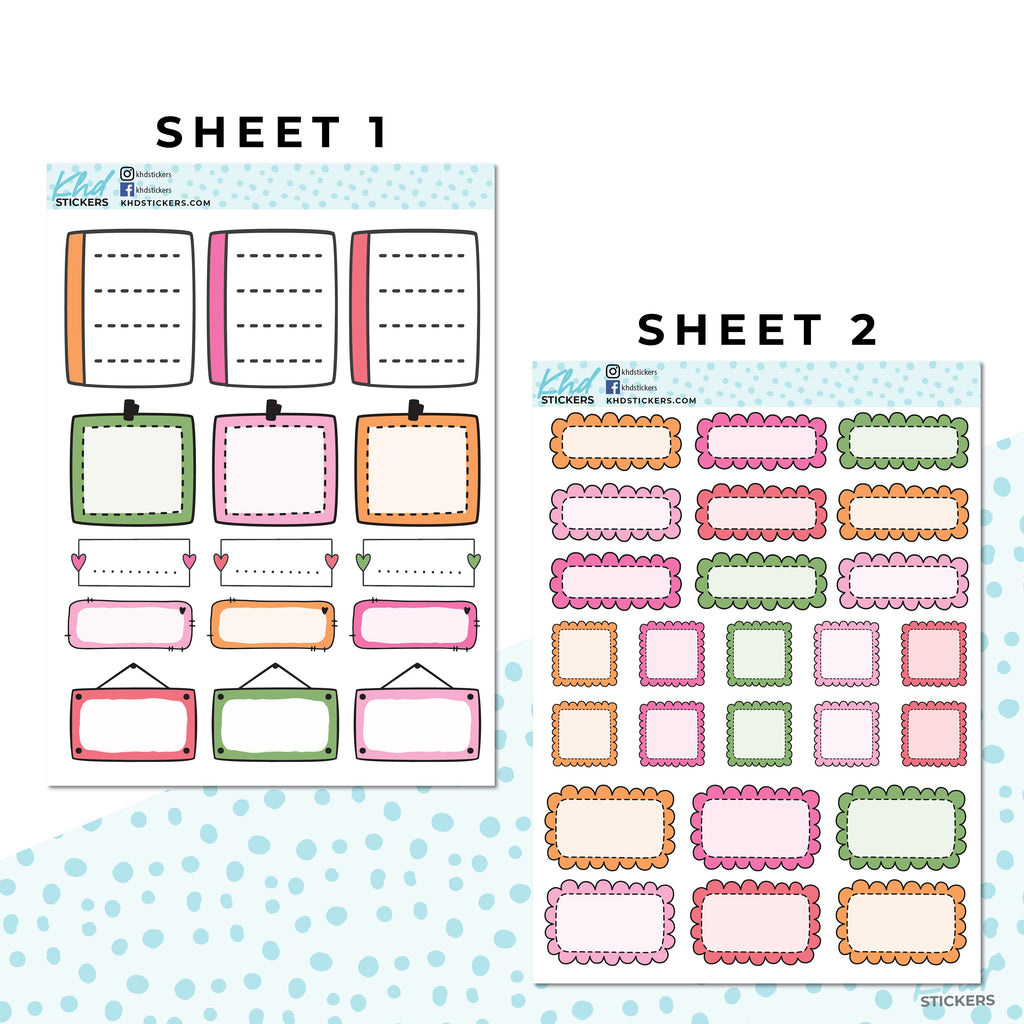 16 Sheets - Monthly Functional Planner Sticker Kit - Summer Bright - Planner Stickers - Kit 4814