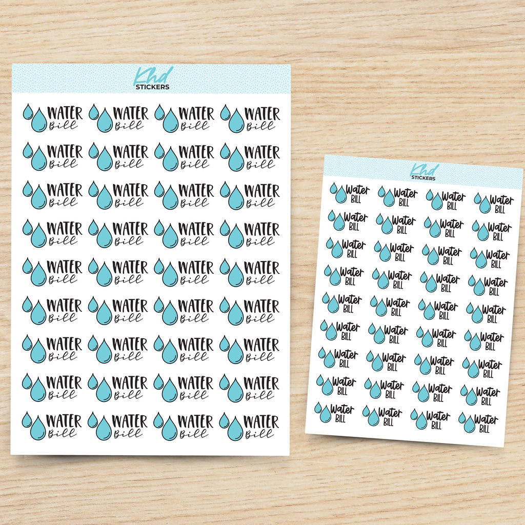 Water Bill Stickers