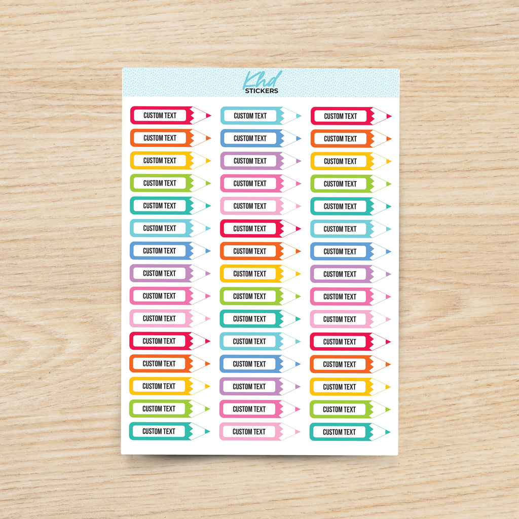 Design Your Own Pencil - Planner Stickers