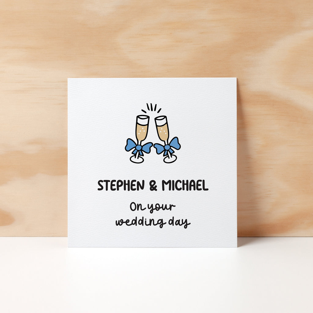 Personalised Wedding Greeting Card, Choice of colours, Customised - Wedding Cards - Wedding Cards