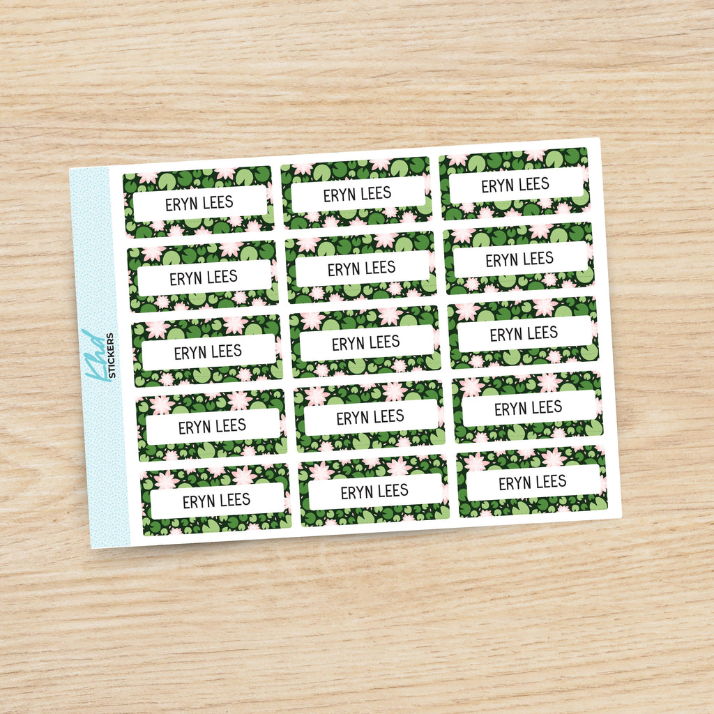 Floral Patterned Name Labels, Personalised Stickers for Everyone, Assorted Colours and Designs in Store