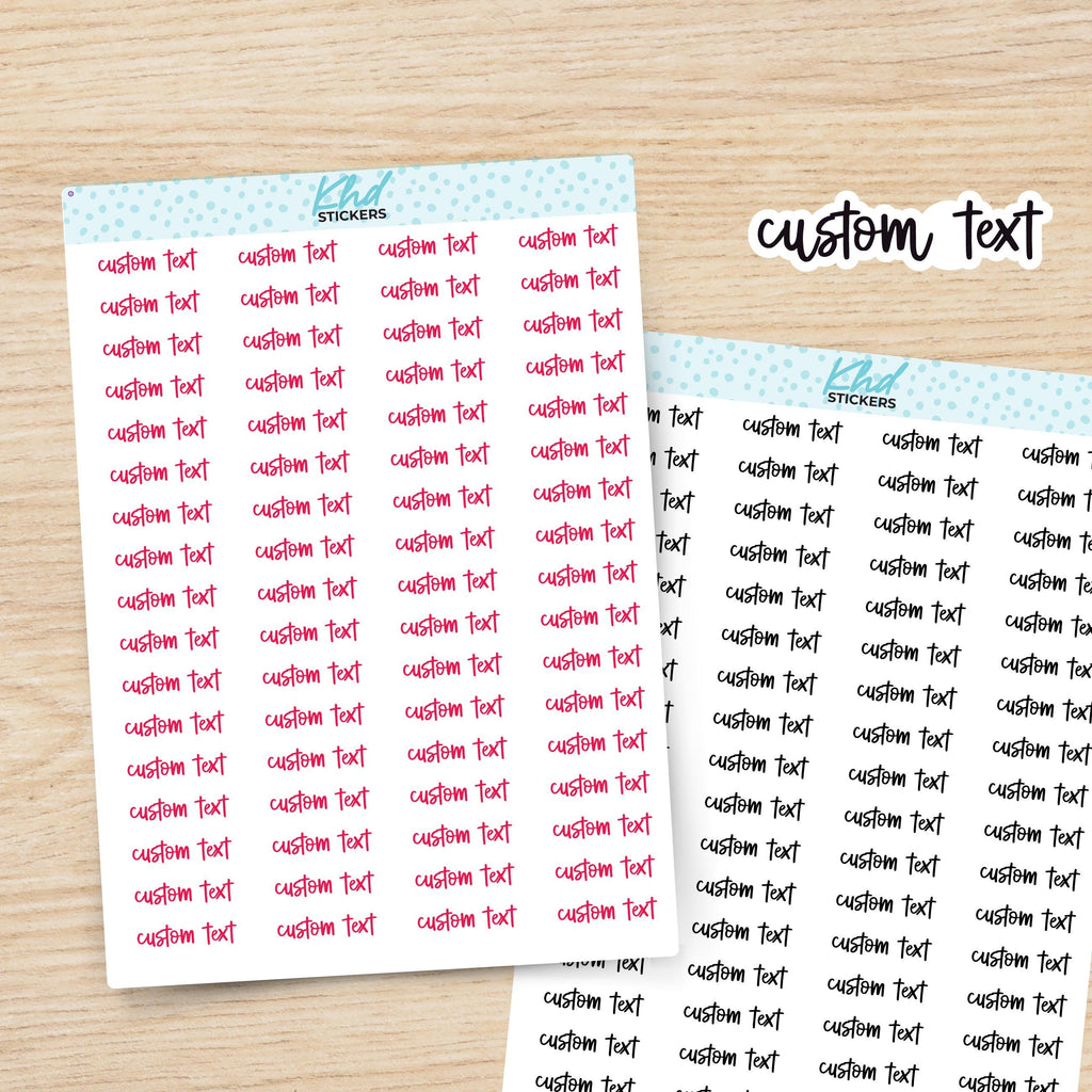 Design Your Own Script Planner Stickers