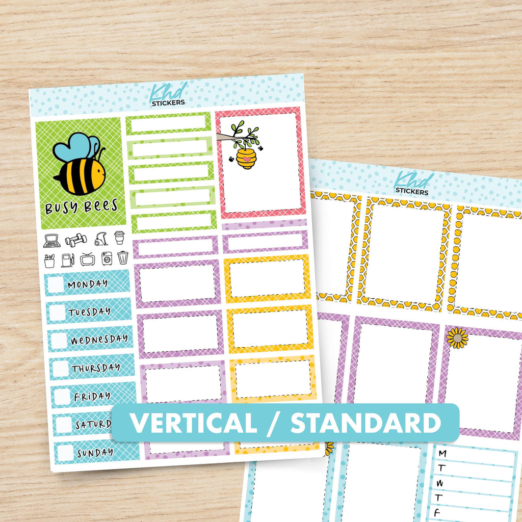 Vertical Floral Planner Sticker Set, Set 47007