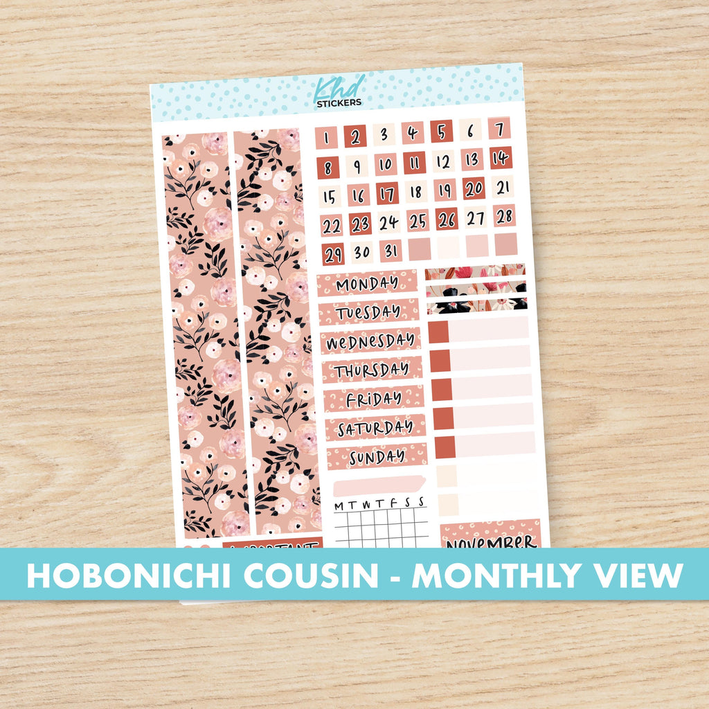 the hobonich cousin - month - by - month planner sticker