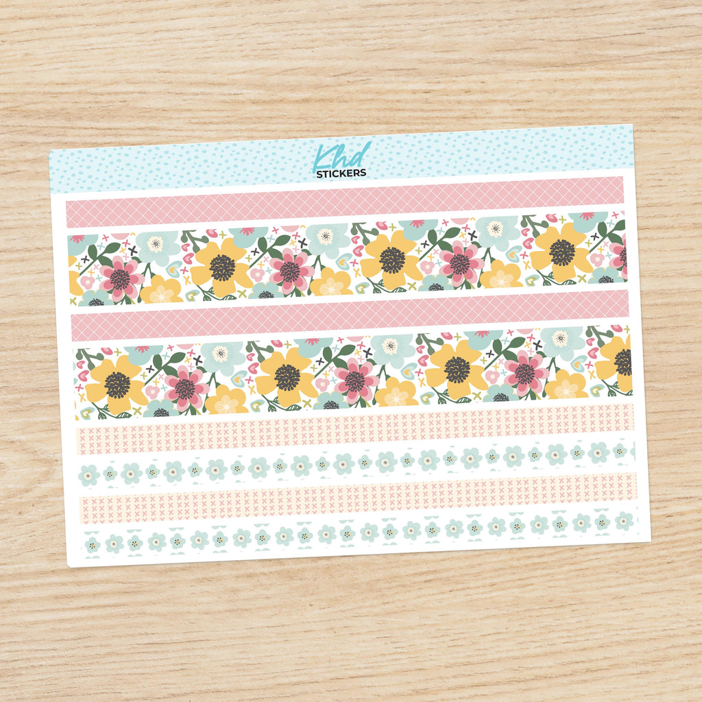 Pretty Floral Decorative Washi Strip Stickers