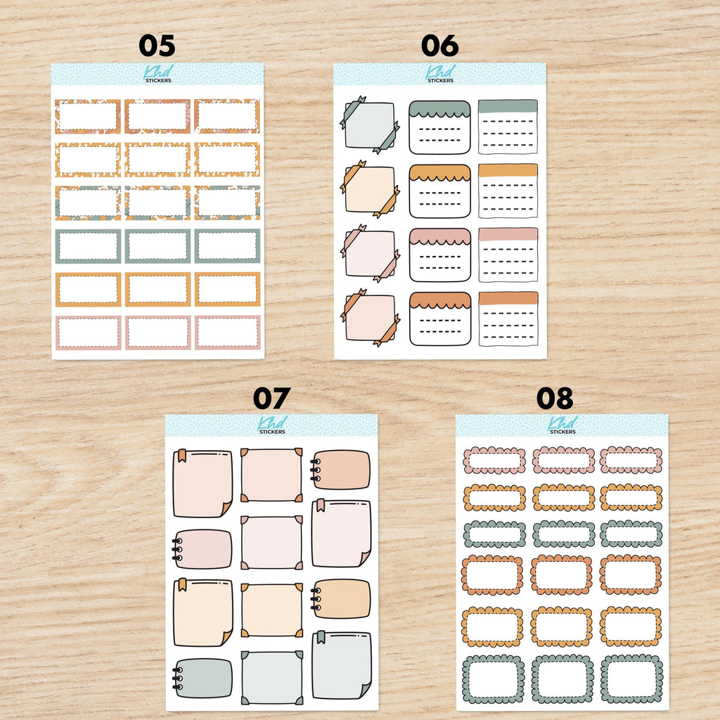 Vintage Floral Vertical Planner Sticker Set