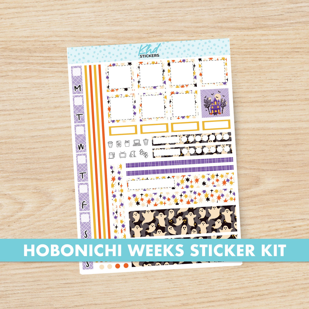 Halloween Sticker kit to fit Hobonichi Weeks