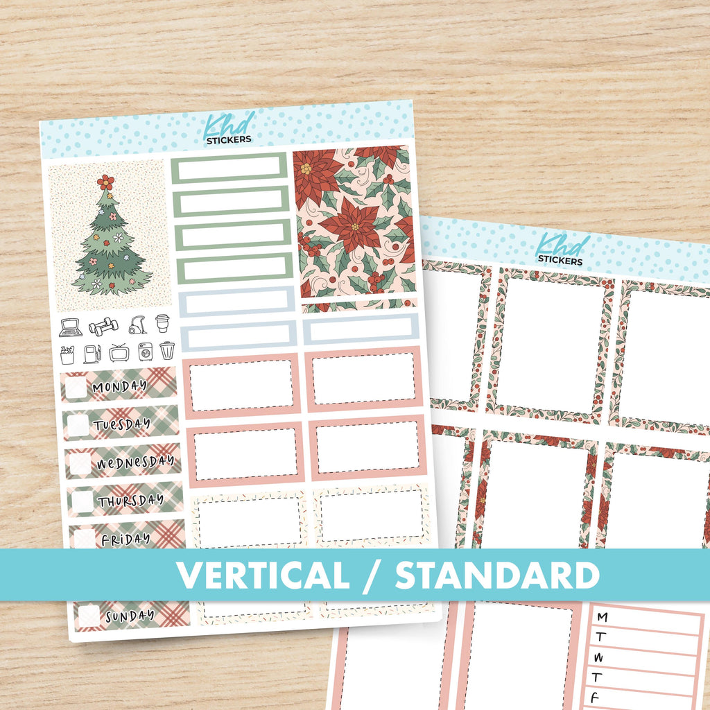 Christmas Love Vertical Planner Sticker Set, Set 47025