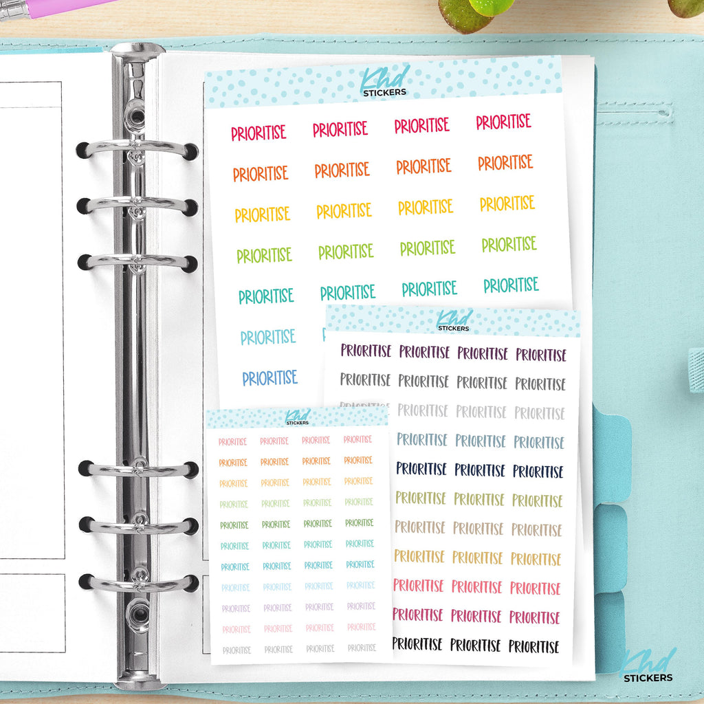 Prioritise Planner Stickers