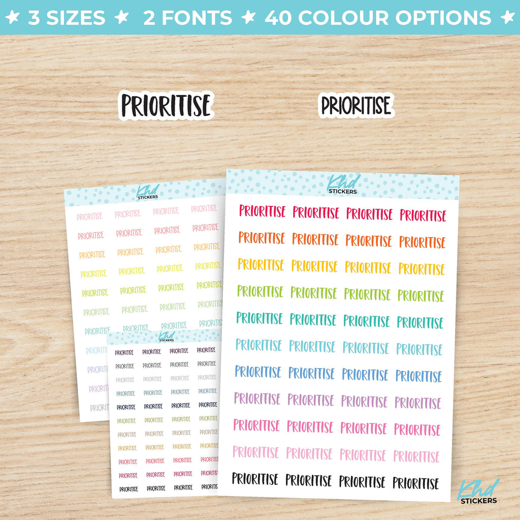 Prioritise Planner Stickers