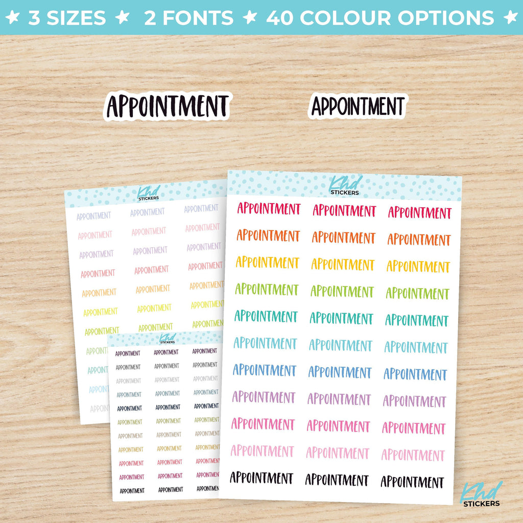 Appointments Planner Stickers